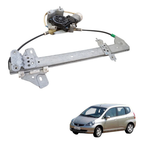 Máquina Vidro Traseira Direita Honda Fit 2003 A 2008