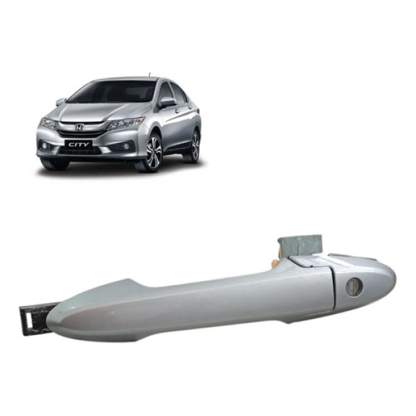 Maçaneta Externa Dian Esquerda Honda City 2015 2019 Cinza Dianteira