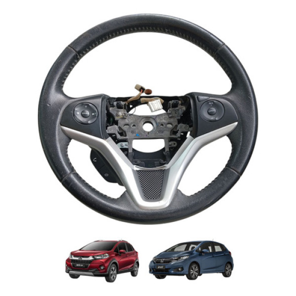 Volante Motorista Botões Controle Honda Fit Wrv 2015 A 2021  Preto