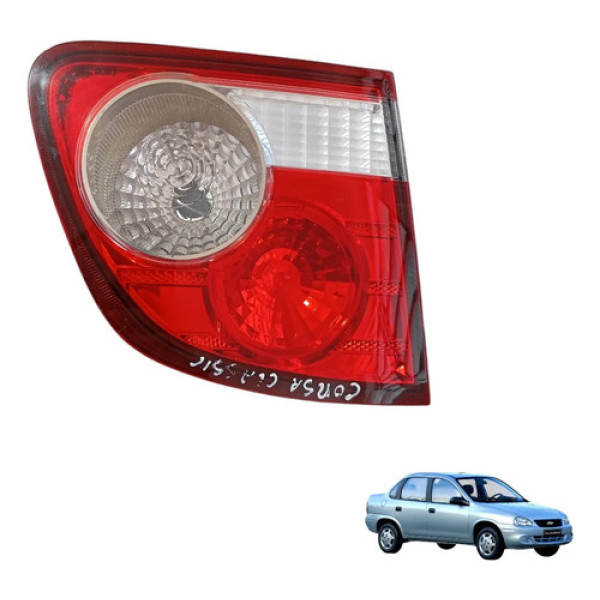 Lanterna Esquerda Chavrolet Corsa Classic 2011 A 2016  Esquerdo/motorista Vermelho