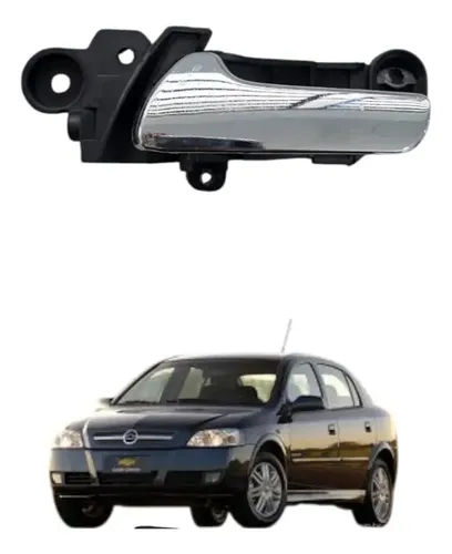 Maçaneta Interna Traseira Esquerda Astra 1999 A 2011 6020164 Prata Traseira