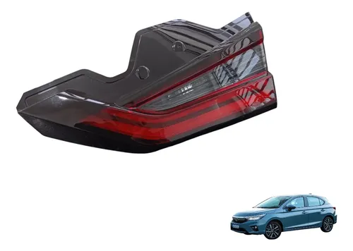 Lanterna Tampa Traseira Direita Honda City Hatch 2021 A 2025 Direito/passageiro Vermelho