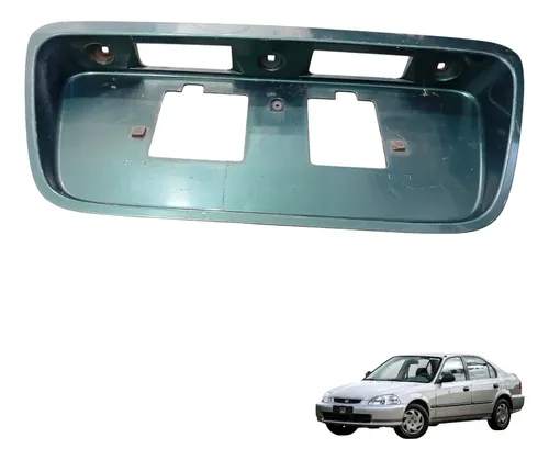 Moldura Suporte Placa Tampa Traseira Honda Civic 1997  2000  Verde