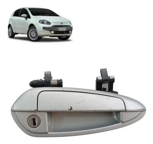 Maçaneta Externa Dianteira Direita Fiat Punto Linea 2008/16 Prata Dianteira