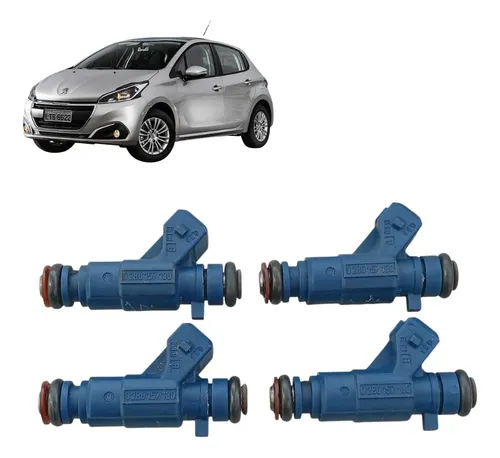 Kit 4 Bicos Injetores Peugeot 208/citroen C3 1.6 0280157130 127/220v