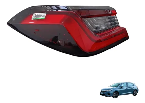 Lanterna Traseira Esquerda Honda City Hatch 2024 A 2026 Esquerdo/motorista Vermelho