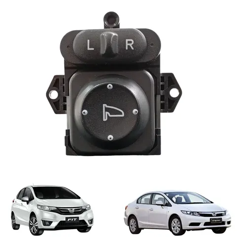 Botão Retrovisor Sem Rebatimento Honda Civic Fit 2012 A 2020