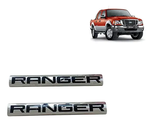Par Emblema Paralama Ranger 2005 2006 2007 A 2012 Cromado Prateado