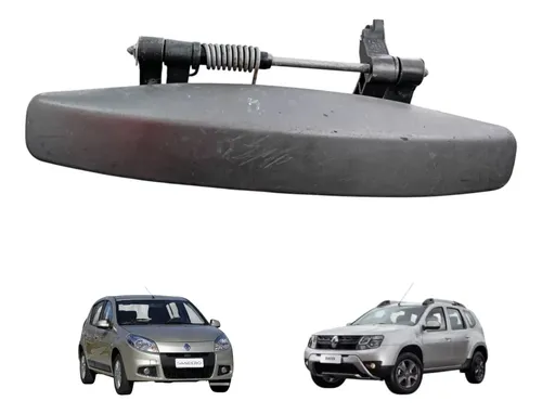 Maçaneta Externa Direita Renault Sandero Duster 2007 A 2020  Cinza Dianteira/traseira