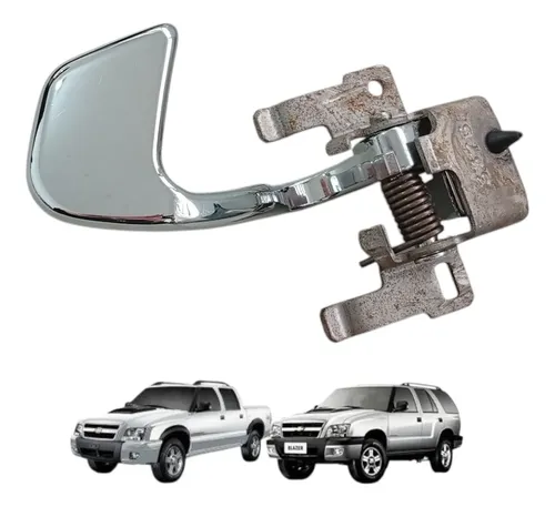 Maçaneta Interna Direita Gm S10 Blazer 2001 A 2011 Original Prata Cromado Dianteira/traseira