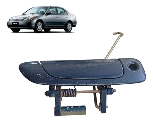 Maçaneta Externa Dianteira Direita Civic 1.7 2001 Até 2006 Preto Dianteira