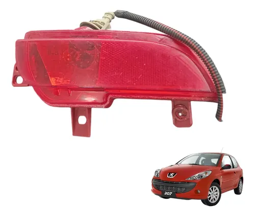 Refletor Olho De Gato Traseiro Esq Peugeot 207 2009 A 2012  Vermelho