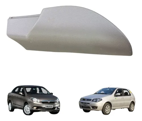 Moldura Int Retrovisor Fiat Palio Grand Siena 2012 A 2017  Cinza