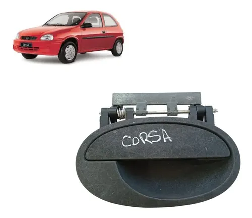 Maçaneta Preta Traseira Direita Corsa/meriva 2002 Á 2012 Preto Dianteira