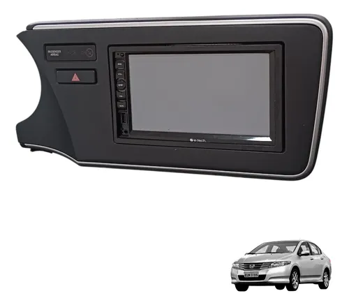 Central Multimídia Honda City 2011 A 2015 Original Preto