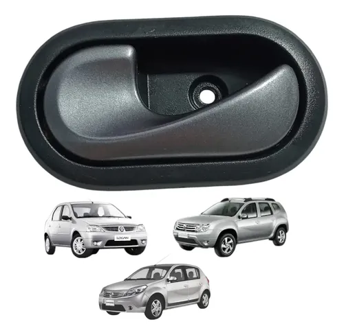 Maçaneta Interna Esquerda Cinza Sandero Logan Megane Duster Cinza-escuro Dianteira/traseira