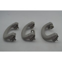 Kit Com 3 Puxador Alça Teto Pqp Fiat Bravo 2013 Original Cinza-escuro