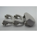 Kit 2 Pqp + Porta Oculos Fiat Punto Linea 2015 Original Cinza