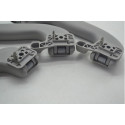 Kit Com 3 Puxador Alça Teto Pqp Chevrolet Agile 2010 Origina Cinza-escuro