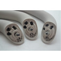 Kit 3 Puxador Alça Pqp Interno Nissan Frontier 2021 Original Cinza