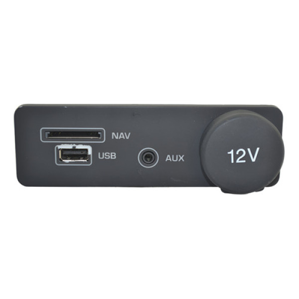 Moldura Entrada Tomada 12v Usb Aux Evoque 2016 Original Preto