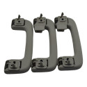 Kit 3 Puxador Alça Pqp Teto Mitsubishi L200 2017 Original Cinza