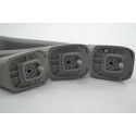 Kit 3 Puxador Alça Pqp Teto Renault Sandero 2008 Original Cinza