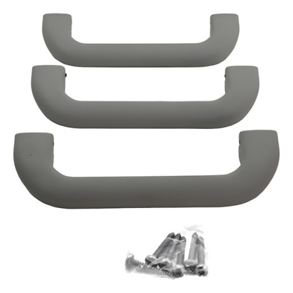 Kit Com 3 Puxador Alça Teto Pqp Vw Spacefox 2011 Fox Origina Cinza-escuro