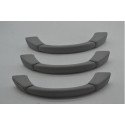 Kit 3 Puxador Teto Pqp Mitsubishi Pajero Tr4 2013 Original Cinza-escuro