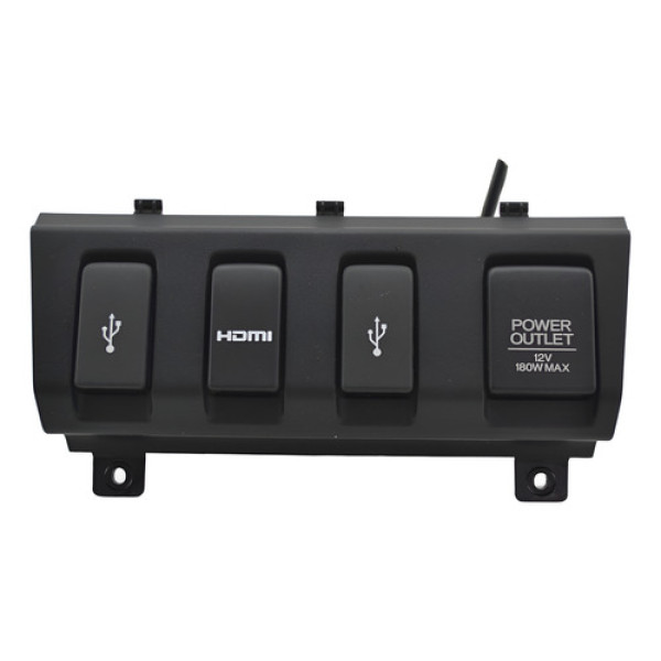 Moldura Com Tomada 12v Usb Hdmi Honda Hr-v 2016 Original Preto