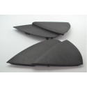 Par Moldura Acabamento Lateral Painel A3 Sportback 2009 Orig Preto