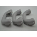 Kit 3 Puxador Alça Teto Pqp I30 2014 Original Cinza-escuro