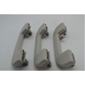 Kit Com 3 Puxador Alça Teto Pqp Citroen C4 Lounge 2015 Orig Cinza