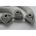 Kit Com 3 Puxador Alça Teto Pqp Vw Polo 2002 Original Cinza