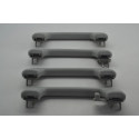 Kit Com 4 Puxador Alça Teto Pqp Mitsubishi Asx 2015 Original Cinza-escuro