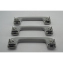 Kit Com 3 Puxador Alça Teto Pqp Mitsubishi Lancer 2011 Orig Cinza-escuro
