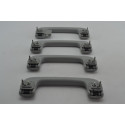 Kit Com 4 Puxador Alça Teto Pqp Mitsubishi Asx 2015 Original Cinza-escuro