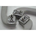 Kit Com 3 Puxador Alça Teto Pqp Chevrolet Agile 2010 Origina Cinza