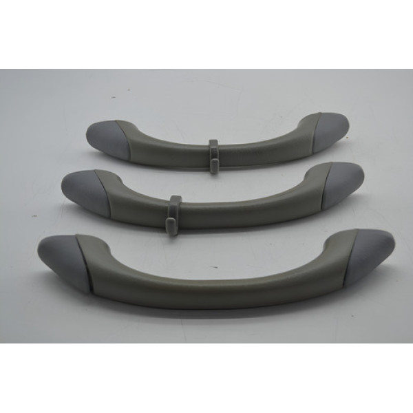 Kit 3 Puxador Alça Pqp Toyota Rav-4 2001 Original Cinza