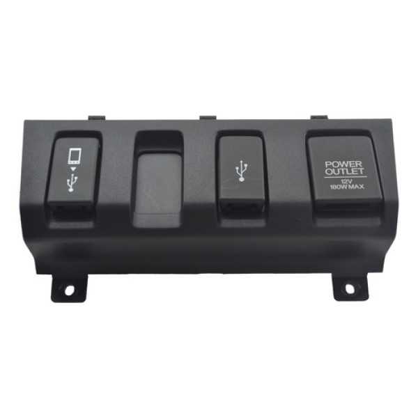 Moldura Com Entrada Tomada 12v Usb Honda Hr-v 2020 Original Preto
