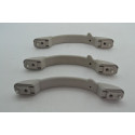 Kit 3 Puxador Alça Teto Pqp Cabide Peugeot 206 Original Cinza