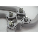 Kit Com 4 Puxador Alça Teto Pqp Honda Cr-v 2011 Original Cinza-escuro