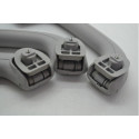 Kit Com 3 Puxador Alça Teto Pqp I30 2011 Original Cinza-escuro