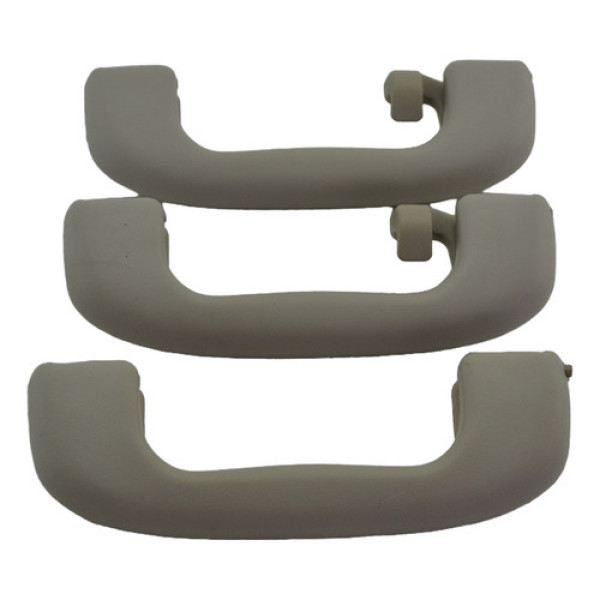 Kit 3 Puxador Alça Pqp Teto Gm Meriva 2002 A 2012 Original Bege Bege