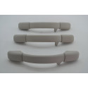 Kit 3 Puxador Alça Teto Pqp Cabide Peugeot 206 Original Cinza