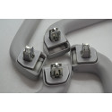 Kit Com 4 Puxador Alça Teto Pqp Honda Cr-v 2011 Original Cinza-escuro