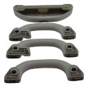 Kit 3 Alça Teto Pqp C/porta Oculos Vw Polo 2011 Original Cinza
