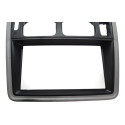 Moldura Difusor Radio Central Painel Pajero Tr4 2012 Origina Preto Com Acabamento Prateado/escovado