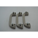 Kit Com 3 Puxador Alça Teto Pqp Honda Hr-v 2016 Original Bege
