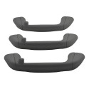 Kit Com 3 Puxador Alça Teto Pqp Toyota Etios 2016 Original Cinza-escuro